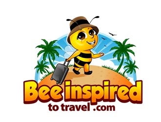 Bee inspired to travel logo design by DreamLogoDesign