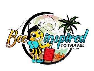 Bee inspired to travel logo design by DreamLogoDesign