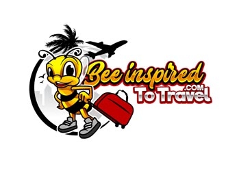 Bee inspired to travel logo design by DreamLogoDesign