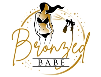 Bronzed Babe  logo design by MAXR