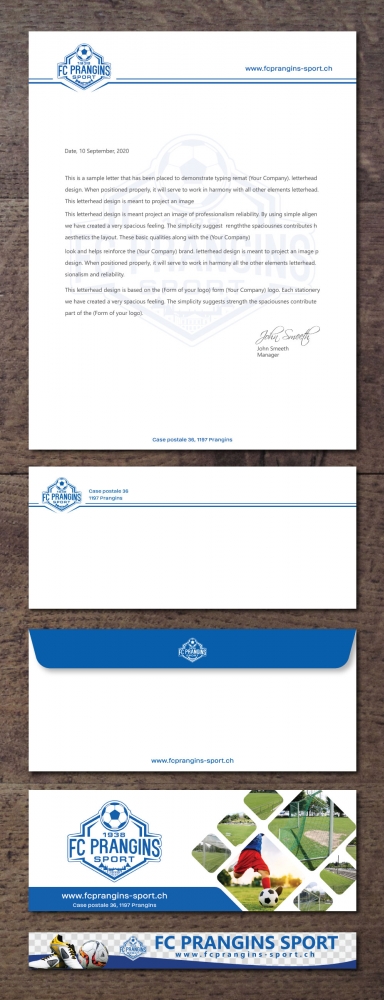 FC Prangins Sport logo design by Boomstudioz