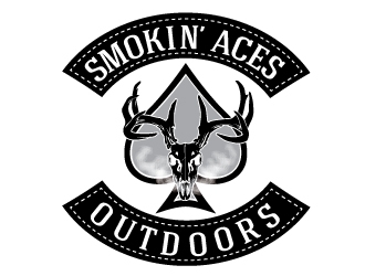 Smokin’ Aces Outdoors logo design by logoguy