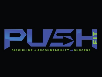 PUSH Fit logo design by logoguy