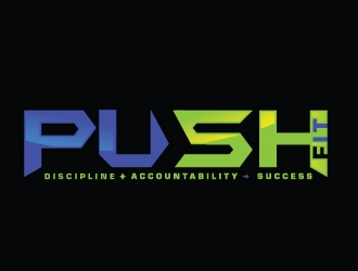 PUSH Fit logo design by logoguy