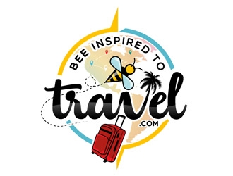 Bee inspired to travel logo design by DreamLogoDesign