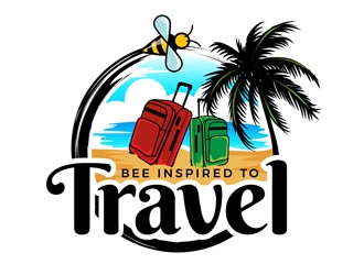 Bee inspired to travel logo design by DreamLogoDesign