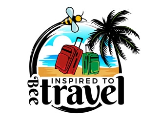 Bee inspired to travel logo design by DreamLogoDesign
