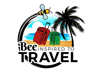 Bee inspired to travel logo design by DreamLogoDesign