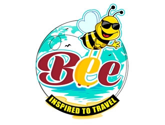 Bee inspired to travel logo design by logoguy