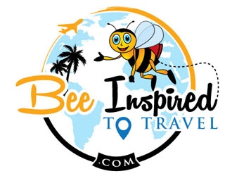 Bee inspired to travel logo design by logoguy