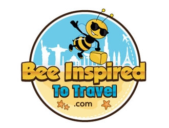 Bee inspired to travel logo design by logoguy