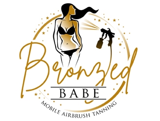 Bronzed Babe  logo design by MAXR