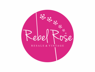 Rebel Rose - Resale & Vintage logo design by santrie
