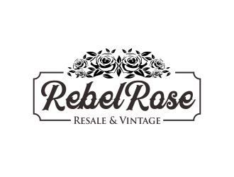 Rebel Rose - Resale & Vintage logo design by AisRafa