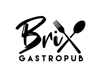 Brix Gastropub logo design by ElonStark