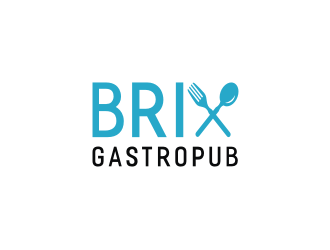 Brix Gastropub logo design by mbamboex