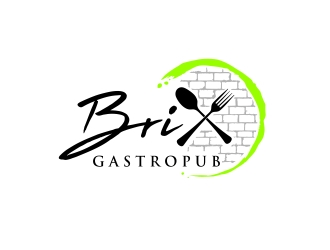 Brix Gastropub logo design by aura