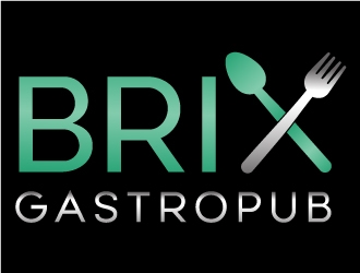 Brix Gastropub logo design by MonkDesign