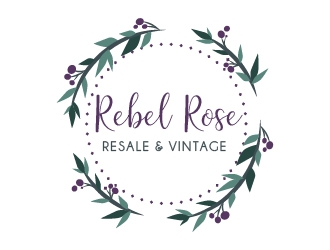 Rebel Rose - Resale & Vintage logo design by KDesigns