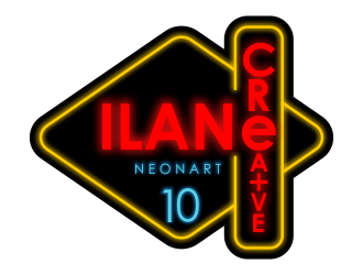 Ilan Creative Neon Art logo design by Cekot_Art