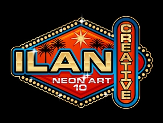 Ilan Creative Neon Art logo design by DreamLogoDesign