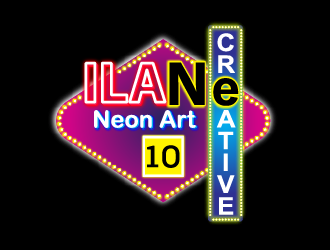 Ilan Creative Neon Art logo design by justin_ezra