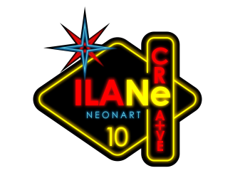 Ilan Creative Neon Art logo design by Cekot_Art