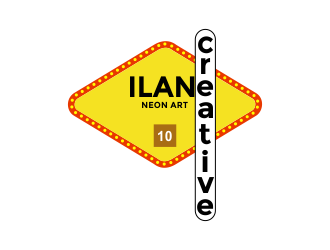Ilan Creative Neon Art logo design by aldesign