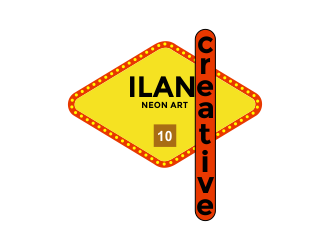Ilan Creative Neon Art logo design by aldesign