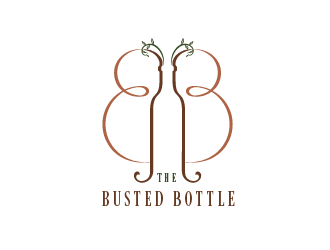 The Busted Bottle logo design by SOLARFLARE