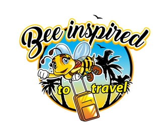 Bee inspired to travel logo design by DreamLogoDesign
