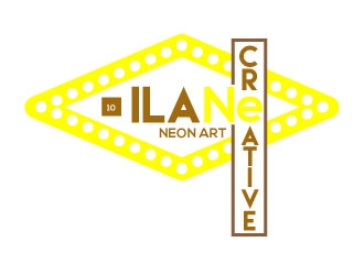 Ilan Creative Neon Art logo design by KDesigns