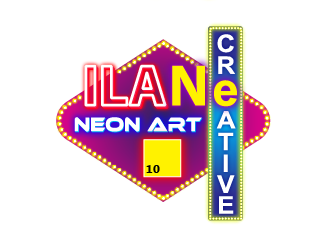 Ilan Creative Neon Art logo design by justin_ezra