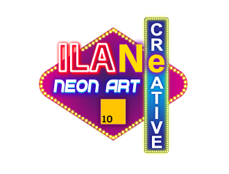Ilan Creative Neon Art logo design by justin_ezra