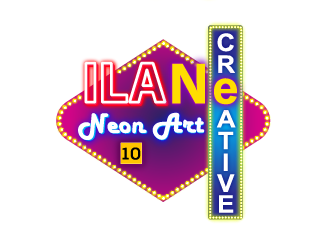 Ilan Creative Neon Art logo design by justin_ezra