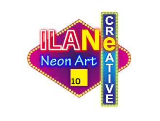 Ilan Creative Neon Art logo design by justin_ezra