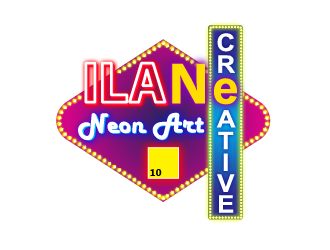 Ilan Creative Neon Art logo design by justin_ezra