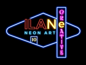 Ilan Creative Neon Art logo design by DreamLogoDesign