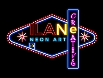 Ilan Creative Neon Art logo design by DreamLogoDesign