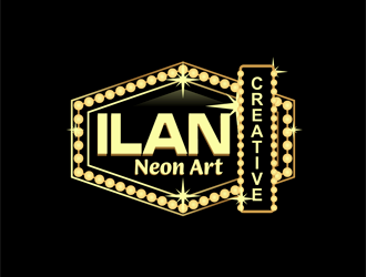 Ilan Creative Neon Art logo design by enzidesign