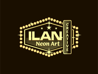 Ilan Creative Neon Art logo design by enzidesign
