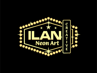 Ilan Creative Neon Art logo design by enzidesign