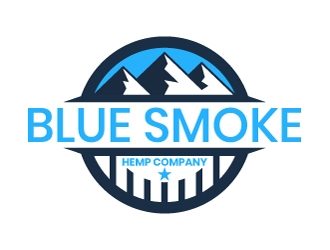 Blue Smoke Hemp Company logo design by Obaidulkhan