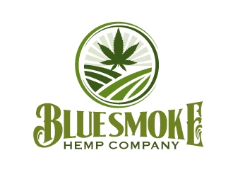 Blue Smoke Hemp Company logo design by ElonStark