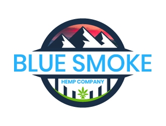 Blue Smoke Hemp Company logo design by Obaidulkhan
