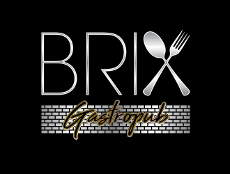 Brix Gastropub logo design by aura