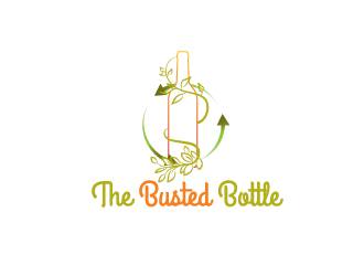 The Busted Bottle logo design by SiliaD