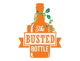 The Busted Bottle logo design by Suvendu