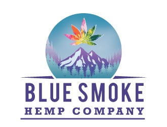 Blue Smoke Hemp Company logo design by Suvendu