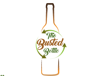 The Busted Bottle logo design by SiliaD